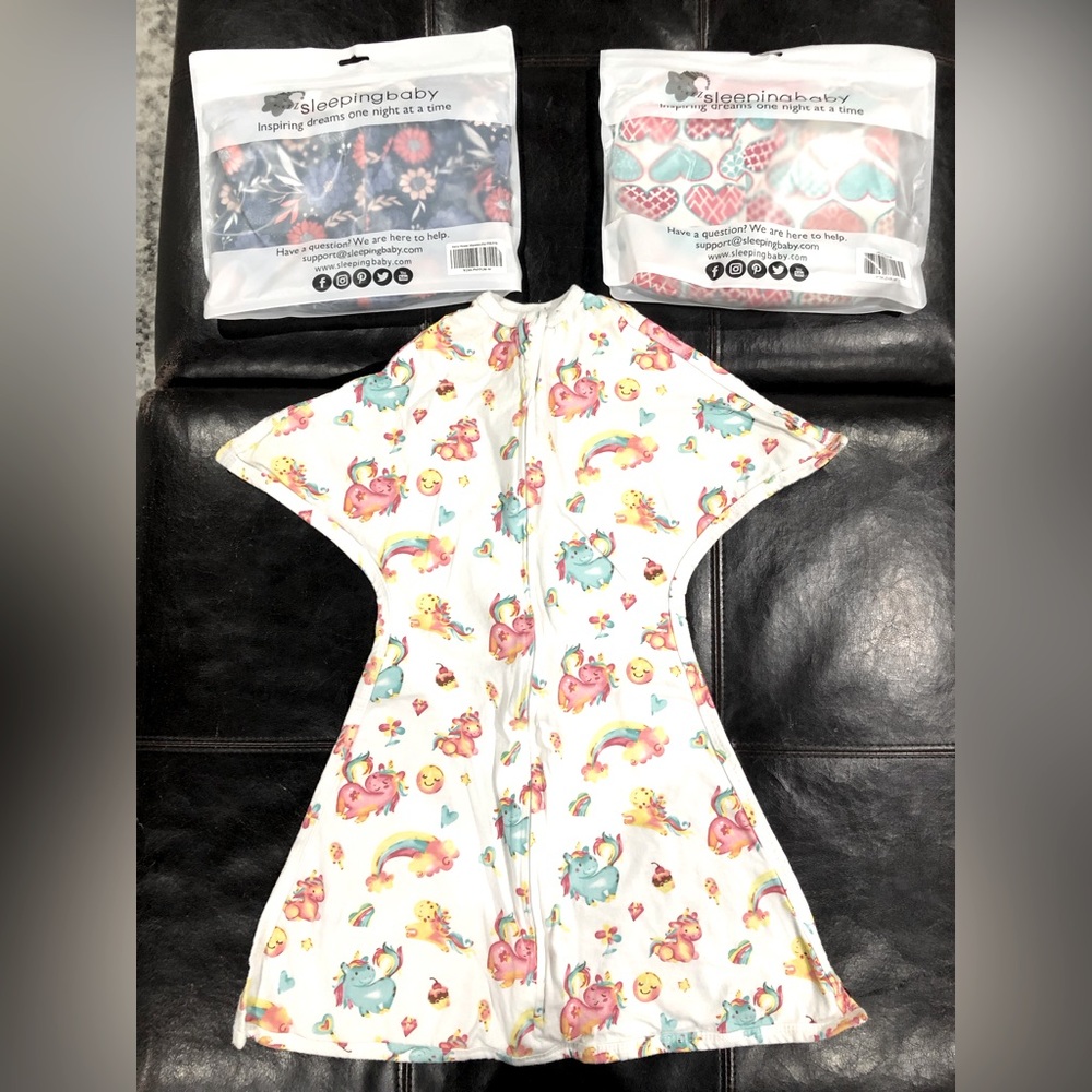 (3) Zipadee Zip Sleep sacks size M (6-12 month)